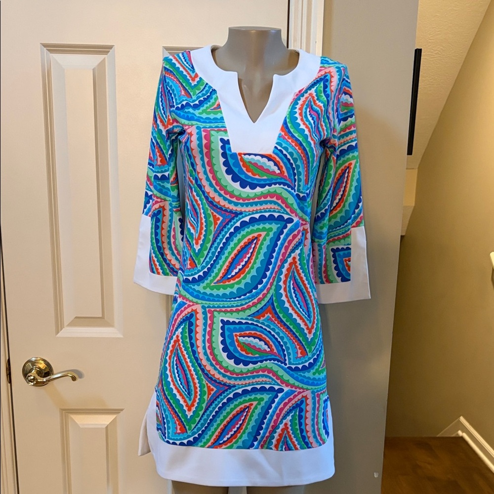 BO&NIC colorful print Shift Dress, sz small